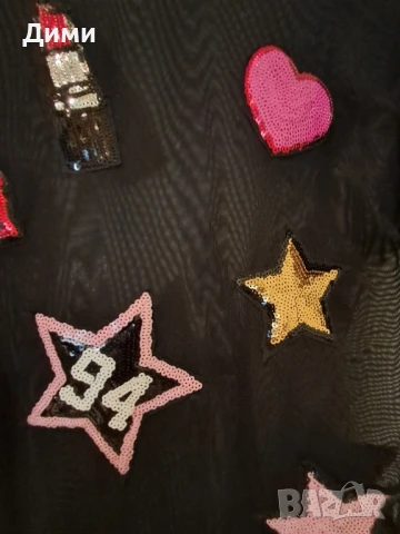 Парти Рокля с декорация от пайети, снимка 5 - Рокли - 50960192