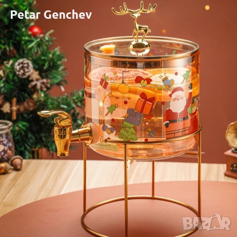 Стъклен дозатор с плавен кран, устойчив на топло/студено,, снимка 4 - Декорация за дома - 52892232