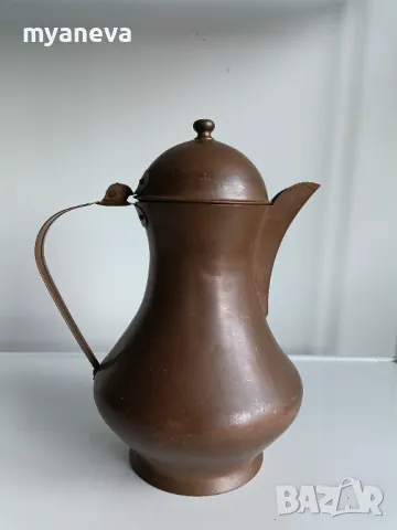Медна кана за чай или кафе в големи количества , ибрик , съд за декорация. , снимка 3 - Антикварни и старинни предмети - 49068850
