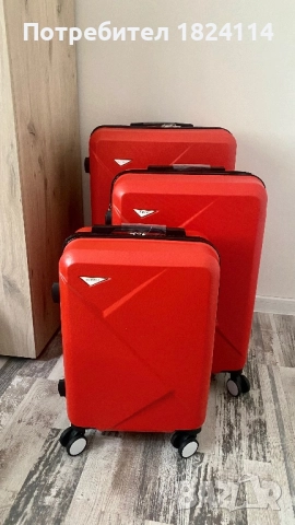 Комплект куфари с колелца, снимка 2 - Куфари - 51726807