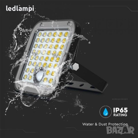 Соларен LED Прожектор 10W Сензор IP65, снимка 5 - Соларни лампи - 41678474