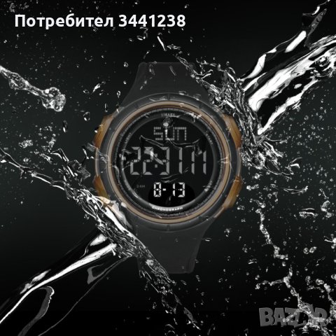 Дигитален часовник SMAEL 1618 – черно и злато, снимка 4 - Мъжки - 42597440