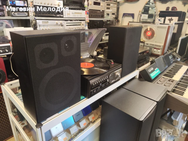 Аудиосистема с грамофон с радио, диск, касета, usb и памет карта Model - TCD-983WEC с две тонколони., снимка 7 - Аудиосистеми - 50783928