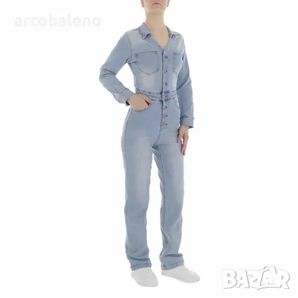 Ликвидация! Дамски дълъг дънков гащеризон - Доставка 24 часа , снимка 5 - Гащеризони - 48689529