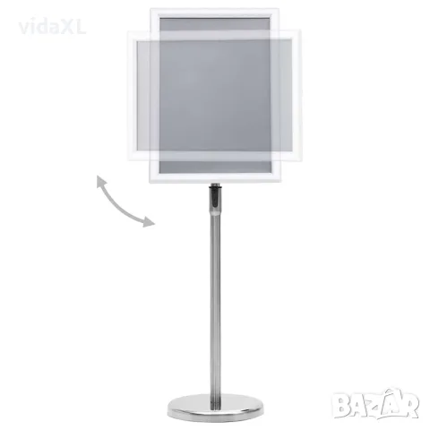 vidaXL A3 постер борд на стойка, сребрист, алуминиева сплав, снимка 2 - Витрини - 56147740