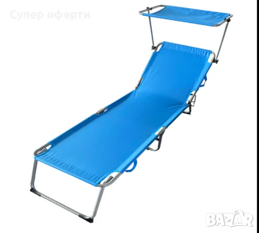 Градински шезлонг Muhler C2013, 188x56x25 cm, снимка 3 - Градински мебели, декорация  - 49942109