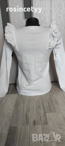 бяла с дантелки, снимка 8 - Блузи с дълъг ръкав и пуловери - 36164520