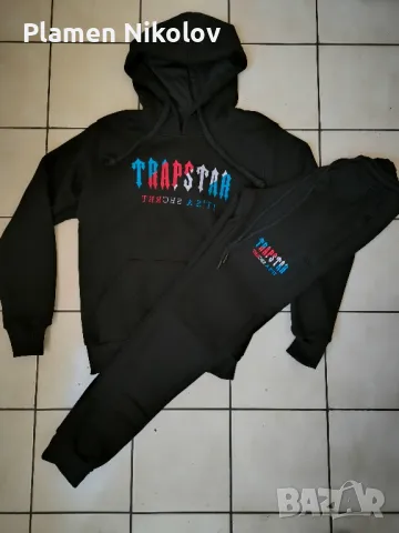 Тийнейджърски черен памучен екип и тениска TRAPSTAR, снимка 6 - Спортни дрехи, екипи - 48289305