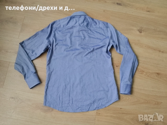 Оригинална памучна риза Hugo Boss Slim Fit (M), снимка 2 - Ризи - 51669900