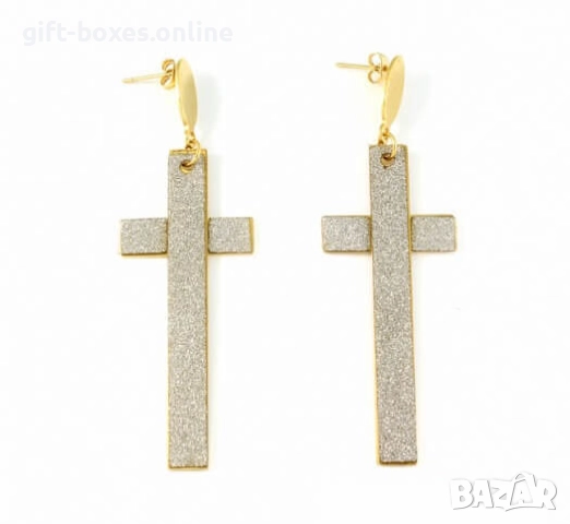 Екстравагантни обеци от полирана стомана