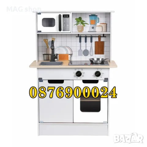 ПРОМО! ДЪРВЕНА Детска кухня с аксесоари Реалистична + звук светлина, снимка 2 - Други - 47728151
