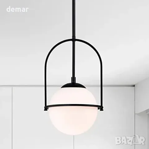 Бял полилей с черна рамка и кристални елементи Alighting IMP873A