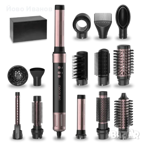 мултифункционалният стайлер за коса Cecotec Bamba CeramicCare AirGlam 14в1