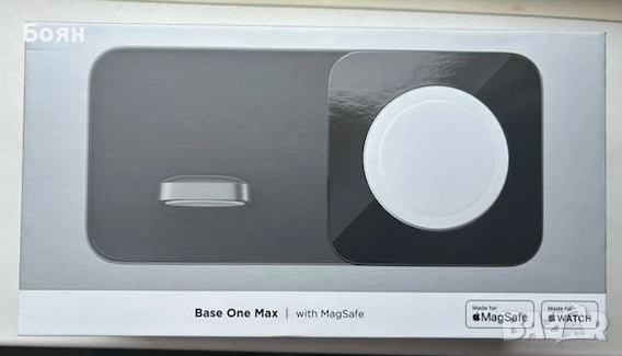 NOMAD Base One Max MagSafe - Qi-зарядно iPhone/Apple Watch