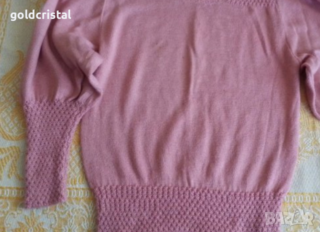 ръчно плетена дамска блуза финна вълна, снимка 5 - Блузи с дълъг ръкав и пуловери - 12905004