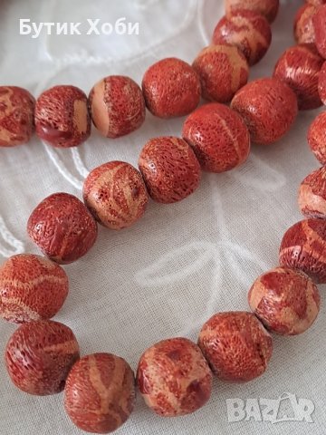 Винтидж гердан гъбест корал, снимка 3 - Антикварни и старинни предмети - 41453008