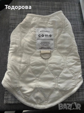 Бяло яке за малки кученца размер S