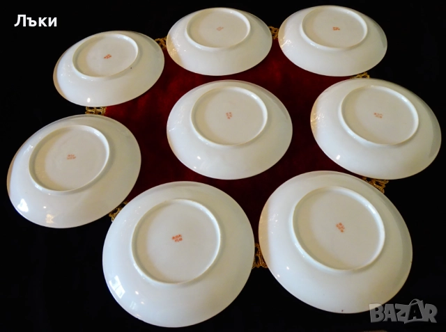 Чиния японски костен порцелан Satsuma,злато. , снимка 5 - Антикварни и старинни предмети - 51659982