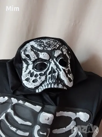 Еластичен черен гащеризон с маска на скелет/ Хелуин /, снимка 2 - Гащеризони - 47700535