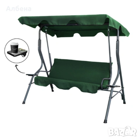 Градинска люлка с поставки за чаши , снимка 10 - Градински мебели, декорация  - 53867923