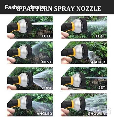 Нов Градински маркуч 15 метра + пистолет 8 вида струя поливане градина, снимка 4 - Други - 40336571