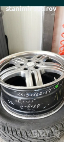 Алуминиеви джанти 17цола за мерцедес  без кривини и заварки перфектни , снимка 2 - Гуми и джанти - 53276759