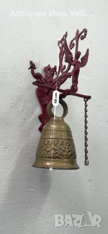 Голяма камбана за врата №6190, снимка 4 - Антикварни и старинни предмети - 48208207