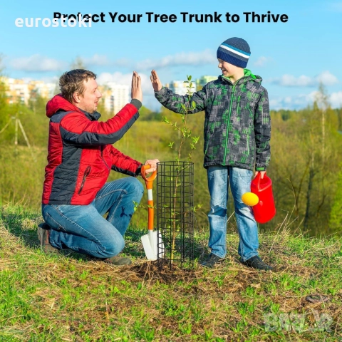 HEYOUTH Протектор за стволове на дървета, метален протектор за кора на растения, 42 * 38 см, снимка 6 - Други - 52777047