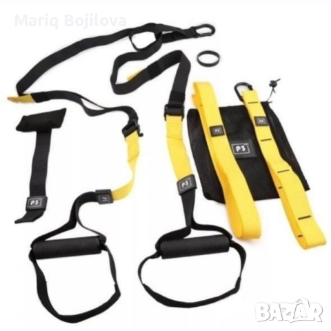 TRX Мултифункционален фитнес уред с ленти, снимка 2 - Фитнес уреди - 52167055