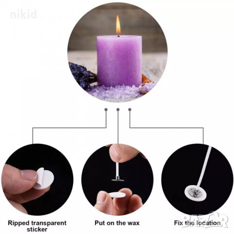 100 бр лепки самозалепващо тиксо лепенки лепки лепилни точки за балони банер балон свещ свещи фитил , снимка 6 - Други - 26598745