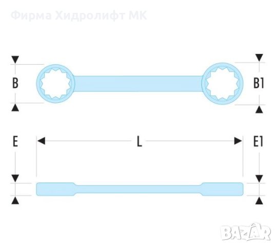 FACOM 59TX.20X24 Гаечен ключ с TORX профил 20х24, снимка 2 - Ключове - 31936873