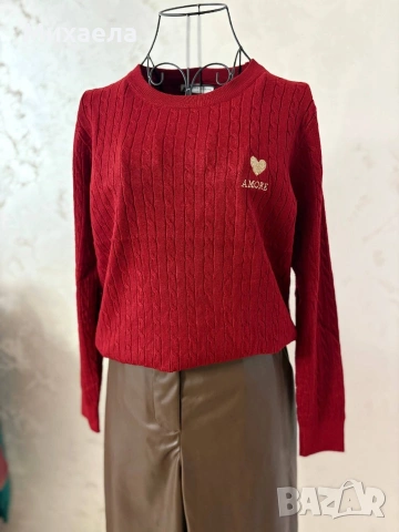 Дамски пуловер - три цвята - 24€, снимка 3 - Блузи с дълъг ръкав и пуловери - 53189256