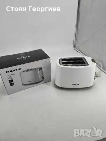 Тостер за две филии TAURUS 750w използван, снимка 1 - Тостери - 49211649