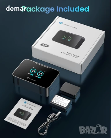 FirstPower 2 броя LP-E10 батерии 20W бързо двойно зарядно за Canon EOS, снимка 9 - Батерии, зарядни - 51271574