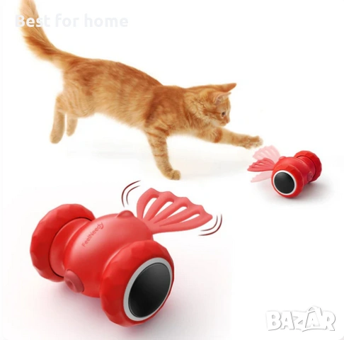 FEELNEEDY Златна рибка – Интелигентна интерактивна играчка за котки с LED и сензори