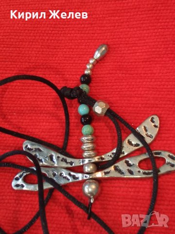 ПОСРЕБРЕНО ТЮРКОАЗЕНО ВОДНО КОНЧЕ ФИГУРАЛЕН АРТ МЕДАЛЬОН КОЛИЕ РАЗДВИЖЕН 34737, снимка 6 - Колиета, медальони, синджири - 39190925