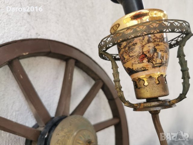 Страхотна стенна лампа, аплик , снимка 11 - Антикварни и старинни предмети - 41499494