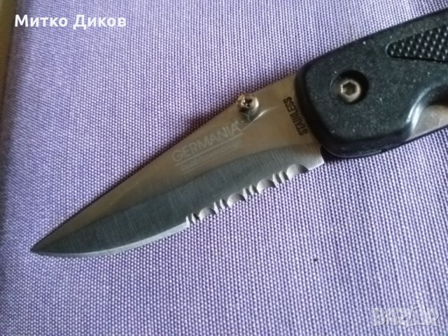 Немско Ножче Германия назъбено 102х75мм без луфт, снимка 3 - Ножове - 34655377