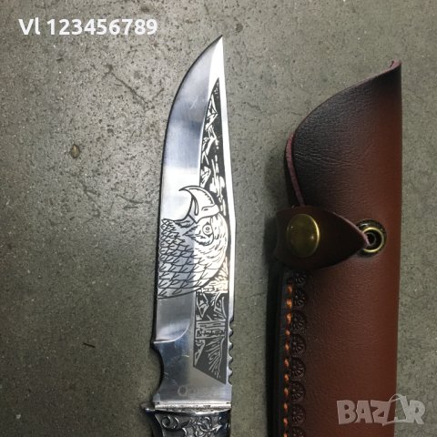 Ловен Нож Орел 65х13 - 140х270 мм , кожена кания, снимка 3 - Ножове - 40761129