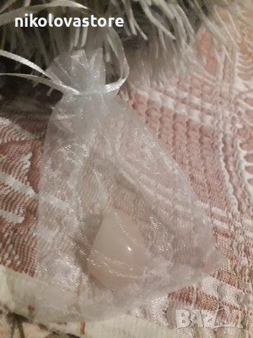 розов кварц с торбичка