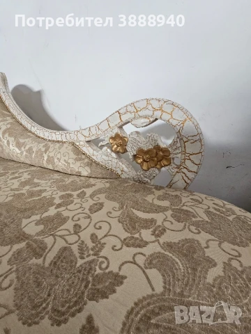 Ретро диван-лежанка в стил "Барок", снимка 7 - Дивани и мека мебел - 50950275