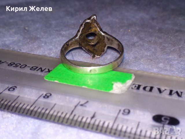 СТАР СРЕБЪРЕН ПРЪСТЕН СРЕБРО 925 с ПРАЗНО ГНЕЗДО За ВГРАЖДАНЕ на СКЪПОЦЕНЕН КАМЪК 34415, снимка 9 - Антикварни и старинни предмети - 39654073
