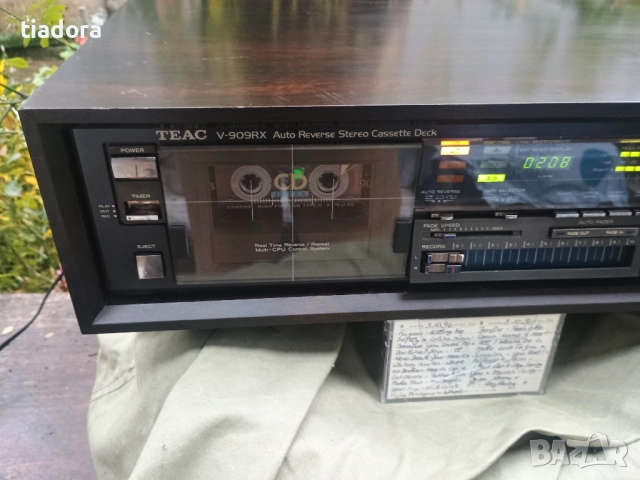 TEAC V-909RX Auto Reverse Stereo Cassette Deck wood Cabinet, снимка 3 - Декове - 52357919
