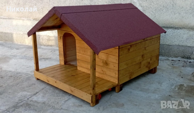 Дървена къща за кучета , средни и големи породи кучета , къща куче от дърво, кучешка къща , снимка 5 - За кучета - 53701870