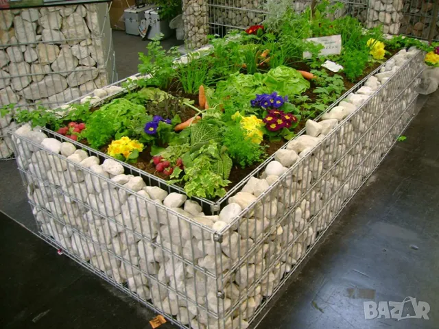 Габиони цветарници и повдигнати лехи --Кашпи, Саксии --Интериор, барбекю, езерце, водопад.. Декорати, снимка 9 - Градински мебели, декорация  - 47531053