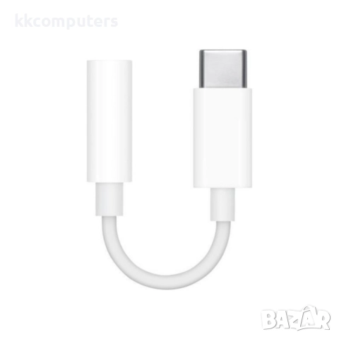 Кабел AUX HQ за Apple, 3.5мм към USB-C, В кутия, Бял, снимка 2 - USB кабели - 52052784