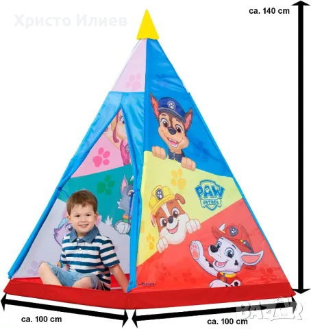 Детска Палатка за игра Paw Patrol типи Пес Патрул, снимка 2 - Други - 49661900