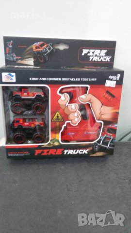 Изстрелващ комплект с пожарникарски автомобили, в кутия - 7796, снимка 2 - Коли, камиони, мотори, писти - 41851414
