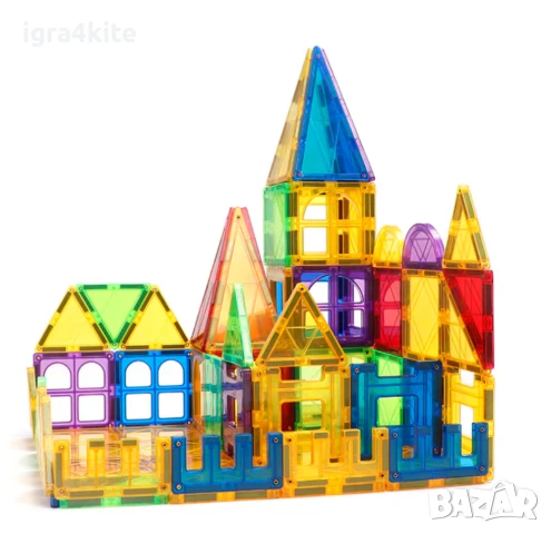 ДВА комплекта - изцяло магнитни Конструктори 60 части 52лв. (2х30), снимка 5 - Конструктори - 49026215