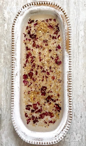 Дървен, декоративен поднос с епоксидна смола, снимка 2 - Декорация за дома - 53712147